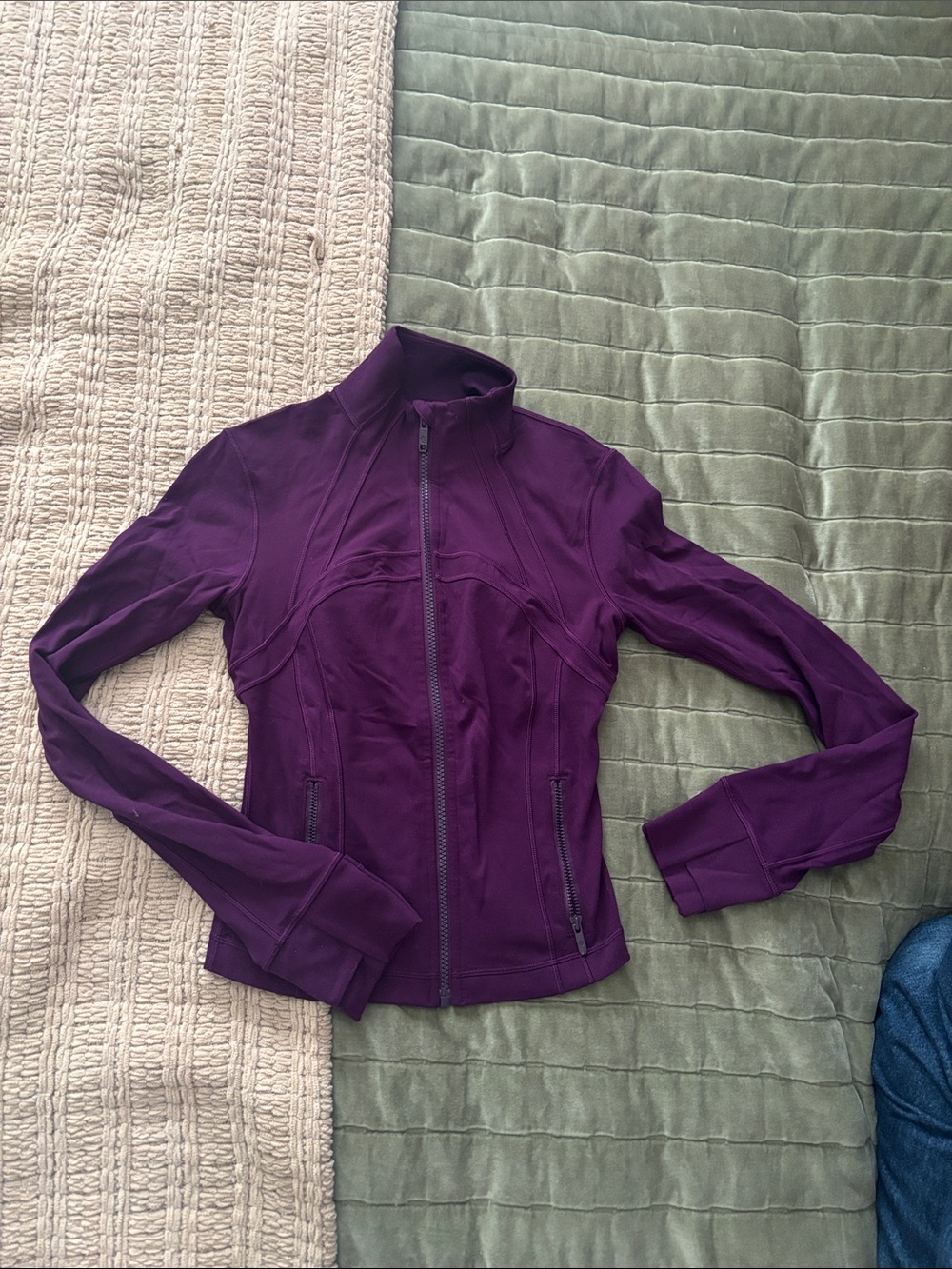 lululemon athletica Deep Purple Zip-Up Bomber Jacket